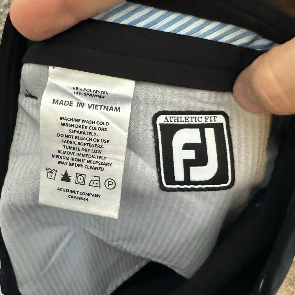 FootJoy Pants‎ Men's 34x34 Black Chino Athletic Fit Performance Golf